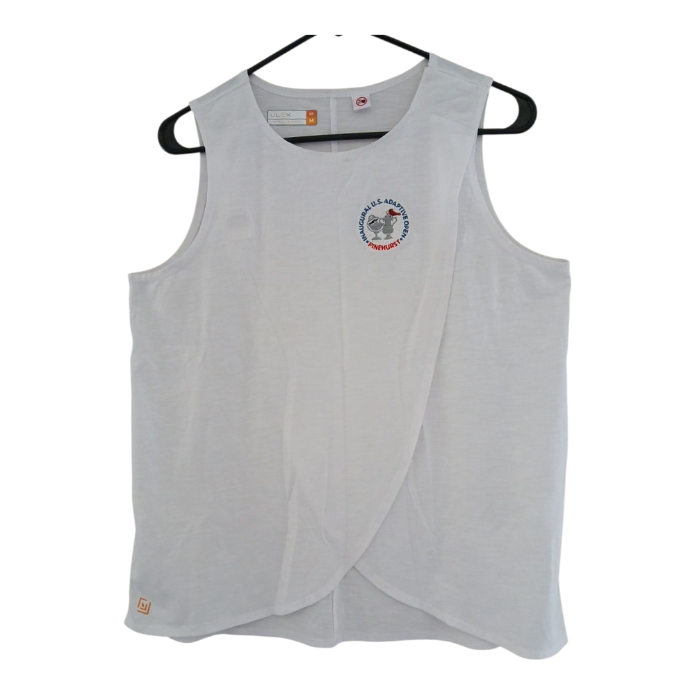 ULEX Women Adaptive Open MagnaReady White Tank Top white Magnetic Clousure Sz M‎